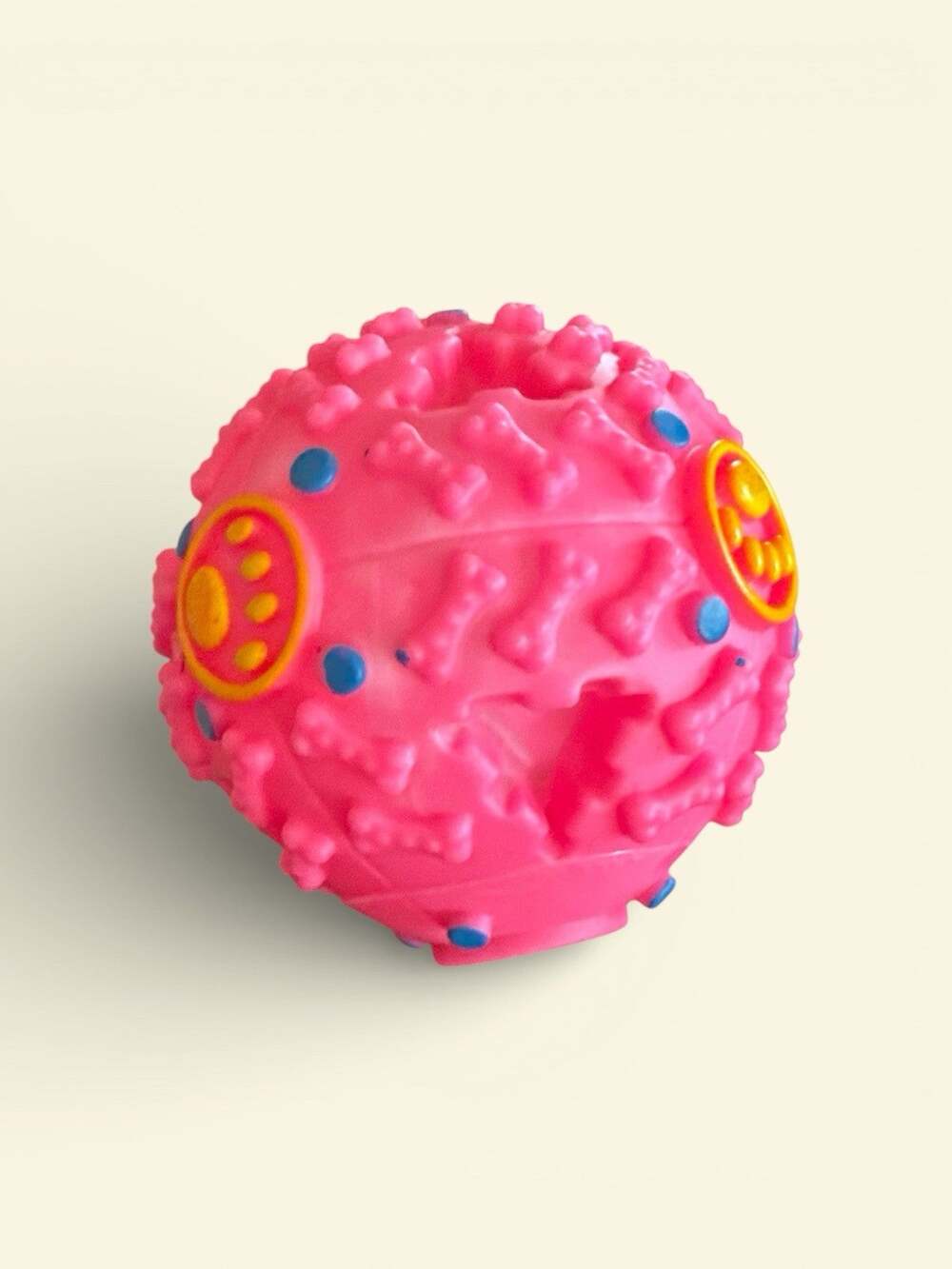 2 Dog Treat Dispensing Ball Chew Toy Giggle Play Toys Fetch 2 for 1